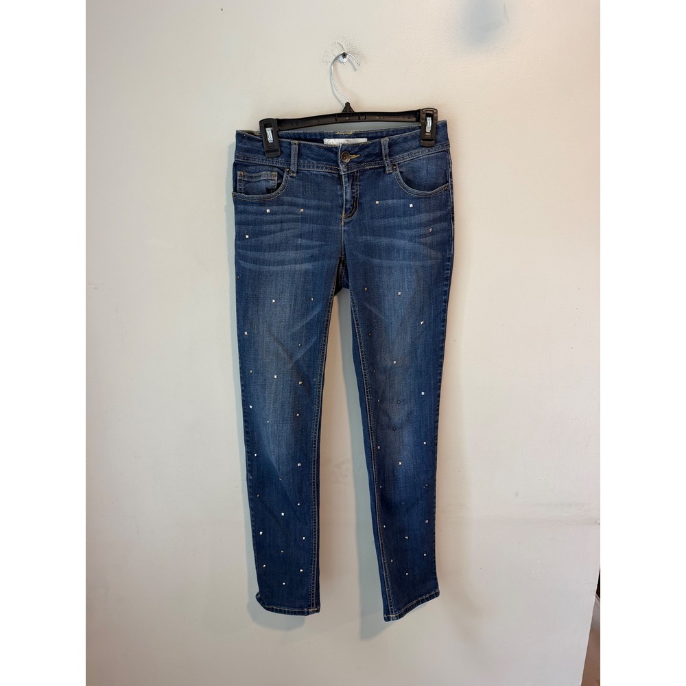 Earl Jeans Womens Modern Skinny Studded Medium Wash Denim Pants Size 4